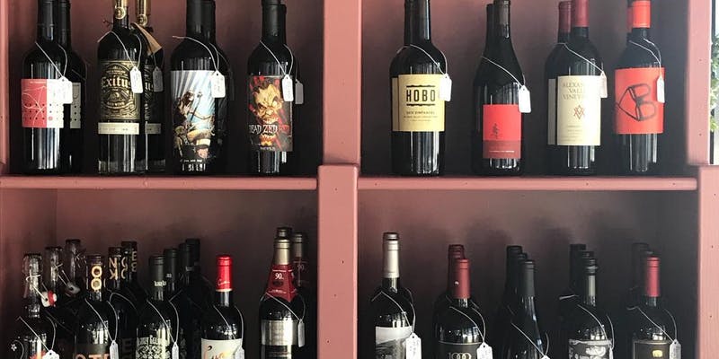 wine bottle display